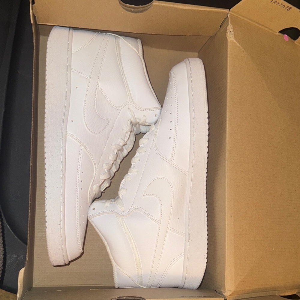 Nike Court Vision White Mid-Top Sneakers